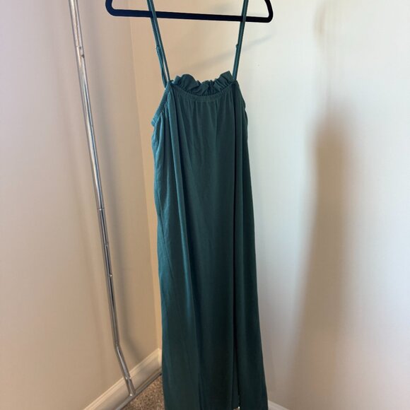 Lake Pima Ruffle Midi Nightgown in Juniper - Picture 3 of 4